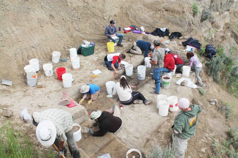 Excavations at the La Prele Mammoth site, Converse County, Wyoming (Photo: Todd Surovell)